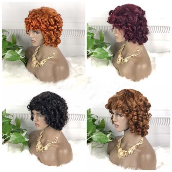 Special Curly Remy Hair Bob Wig